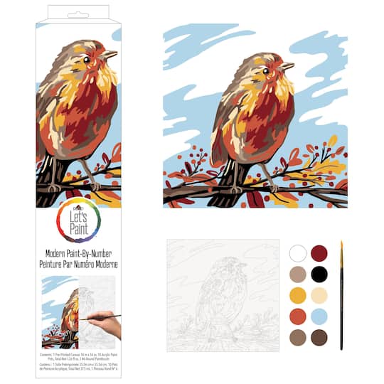 Plaid&#xAE; Fall Bird Paint-By-Number Kit